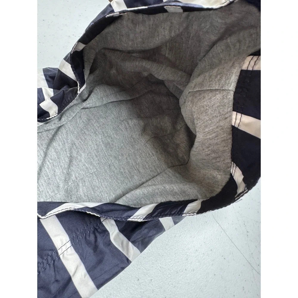 Gap Kids Navy Blue White Striped Windbreaker Hooded Jacket Jersey Lined 3 Years
